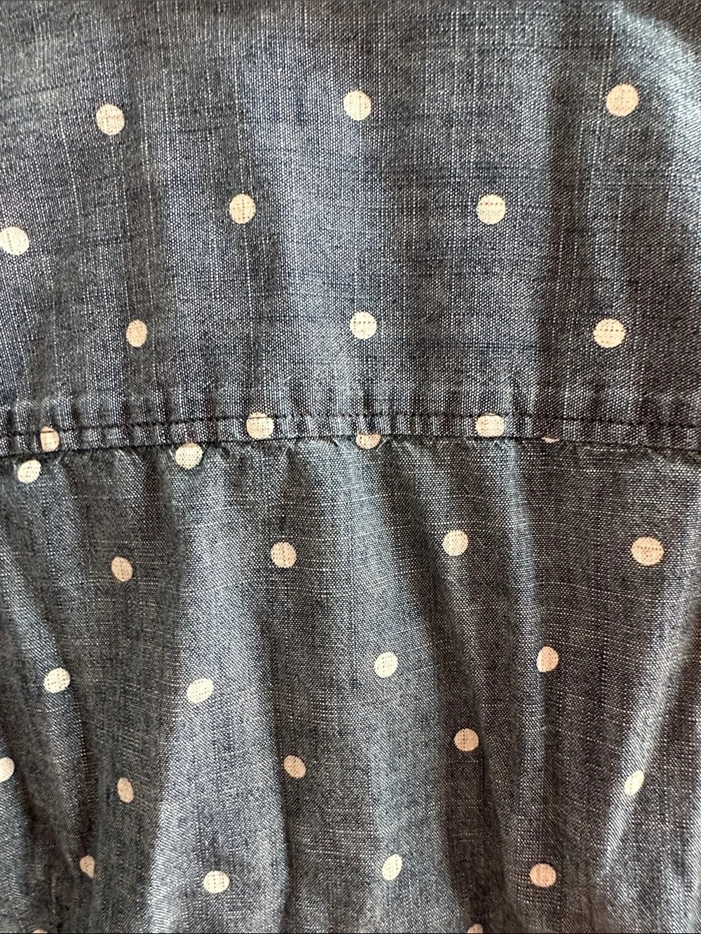 J. Crew Denim Blue Polka Dot Button-Down Shirt